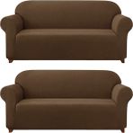 Elgeyar Likrali Koltuk, Kanepe, Çekyat Örtüsü Lastikli, Pitikare Desen3+3 - 180 x 230 cm - Kahve