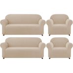 Elgeyar Likrali Koltuk, Kanepe, Çekyat Örtüsü Lastikli, Pitikare Desen3+3+1+1 - 110 x 180 cm - Açık Pembe