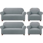 Elgeyar Likrali Koltuk, Kanepe, Çekyat Örtüsü Lastikli, Pitikare Desen3+3+1+1 - 180 x 230 cm - Gri