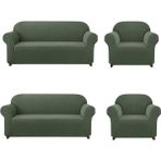 Elgeyar Likrali Koltuk, Kanepe, Çekyat Örtüsü Lastikli, Pitikare Desen3+3+1+1 - 180 x 230 cm - Yeşil