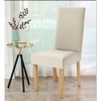 Elgeyar likrali Sandalye Örtüsü, Sandalye Kılıfı, Lastikli ,standart (1 Paket 6 Adet) - 38 x 75 cm - Krem