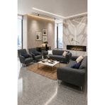 ELHAS Bohem Kumaş 3 3 1 1 Lastikli Kanepe Örtüsü | Lastikli Koltuk Örtüsü|koltuk Kılıfı Takımı|yıkanabilir - 200 x 230 cm - Antrasit