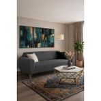ELHAS Bohem Kumaş 3 Kişilik Koltuk Örtüsü | Kenepe Örtüsü | Lastikli | Esnek | Yıkanabilir - 200 x 230 cm - Antrasit