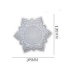 ElHobi Çiçek Desenli Dekoratif Silikon Kalıp - 109X109 MM-KOD:389