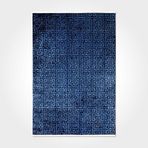 Eliana Geometrik Mavi Pamuk Dikdörtgen Pamuk Makinada Yıkanabilir Kaymaz Taban Dijital Makine Baskı Salon Halı-I-Cr-Printed Carpet-2041PC-120x300