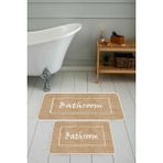 Eliana Home Dijital Baskı Modern Banyo Halısı Ikili Banyo Paspası LNA5289 100 x 60+60 x 50 cm - Siyah
