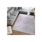 Eliana Home Dijital Baskı Yıkanabilir Kaymaz Taban Salon Halısı Ve Yolluk LNA0704, Gri, 120 x 180