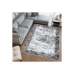 Eliana Home Dijital Baskı Yıkanabilir Kaymaz Taban Salon Halısı Ve Yolluk LNA0705, Gri, 50 x 80
