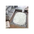 Eliana Home Dijital Baskı Yıkanabilir Kaymaz Taban Salon Halısı Ve Yolluk LNA0734, Gri, 80 x 150