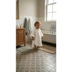 Elibaby %100 Organik Pamuk Müslin Panço Kapşonlu Panço Plaj Çocuk Bebek Panço Bornoz Havlu - Krem - 2 - 4 Yaş
