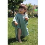 elibaby %100 Organik Pamuk Müslin Panço Kapşonlu Panço Plaj Çocuk Bebek Panço Bornoz Havlu