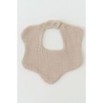 Elibaby Organik Pamuk 8 Katlı Multi Müslin Çiçek Model Bebek Salya Ve Mama Önlüğü, Fular, Yakalık - Standart - Bej