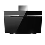 Elica Majestic No Drip BL/A/90 Black Glass + Stainless Steel Head Free Davlumbaz
