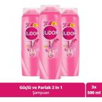 Elidor 2'Si 1 Arada Şampuan Ve Saç Bakım Kremi Güçlü Ve Parlak 500 Ml X3 Kadın Kullanıcılar İçin