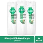 Elidor Biberiye Dökülme Karşıtı 400 ml X3 Şampuan Bitki Özlü Dökülen Saçlar İçin Bakım