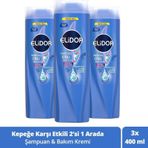 Elidor Kepeğe Karşı Etkili 2'si 1 Arada 3x400 ml Şampuan
