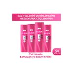 Elidor Şampuan ve Saç Bakım Kremi Güçlü ve Parlak 400 ml x4