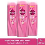 Elidor Superblend 2'si 1 Arada Güçlü ve Parlak 3x400 ml Şampuan ve Saç Bakım Kremi