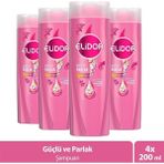 Elidor Superblend Güçlü ve Parlak Saç Bakım Şampuanı 200 ml x 4 E Vitamini ve Kolajen İçerir