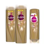 Elidor Superblend Saç Dökülmelerine Karşı 2x400 ml Şampuan + 350 ml Serum Saç Bakım Kremi