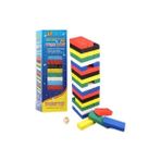 Elif Aksesuar Ahşap Renkli Denge Jenga Oyunu
