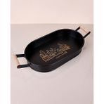 Elif Aksesuar Metal Oval Siyah Tepsi - 1 Adet