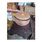 elif çömlekcilik Doğal Toprak Geçme Kapaklı Güveç 28 Cm (8-10 KİŞİLİK)