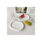 Elif Hobi Silikon Kalıp Oval Baloncuklu Bubble Sunumluk Tepsi Organizer Mum Silikon Kalıbı 16*12 Cm