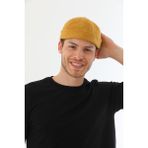Elif İç Giyim Kaşe Hardal Arkadan Ayarlı Retro Hip-Hop Takke Şapka - Standart