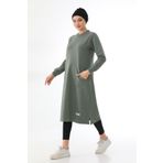 Elif Okur 1407 Tesettür Cepli Uzun Tunik
