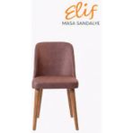 Elif Sandalye Asil Premium Sandalye – Ahşap Ayaklı, Döşemeli Oturum, Zamansız Tasarım - Çok Renkli