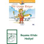 Elif Uçağa Biniyor + Boyama Kitabı
