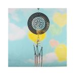 Elifeshop Feng Shui Mandala Temalı Rüzgar Çanı Dış Mekan Bahçe Balkon Süsü Yeni Ev & Arkadaş Hediyesi 60 Cm. - Gümüş
