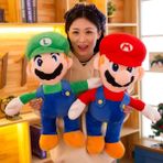 Elifeshop Ithal Kumaş Xl Boy Efsane 2li Süper Mario Kardeşler Mario & Luigi Peluş Oyuncak Uyku & Oyun Arkadaşı