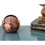 Elifeshop Lüks Yöresel Motifli Döküm Küllük Kül Tablası Para Anahtar Yuvası Biblo Hediyelik Dekoratif Ürün 8cm - Bronz