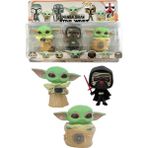 Elifeshop S.wars The Mandalorian Grogu Baby Yoda Kylo Ren Pop Stil 3lü Koleksiyon Karakter Figür Oyuncak Seti