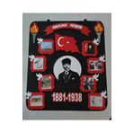 elifletasarim Atatürk Köşesi Panosu Zeminli (keçeden Eğitim Materyali) ATKP07