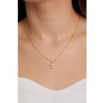 Elika Silver 925 Ayar Gümüş Küp Zincirli Baget Model Altın Kolye