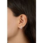 Elika Silver 925 Ayar Gümüş Yaprak Model Küpe