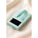 Elika Silver Su Yeşili Premium Takı Hediye Kutusu & Çantası – Kurdele Askılı Özel Tasarım 12cm x12cm