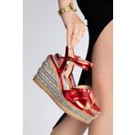 Elile Shoes Hakiki Deri 33 Numaradan 45 numaraya Kadar Dolgu Topuk Sandalet