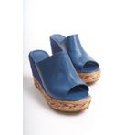 Elile Shoes Hakiki Deri Topuklu Kadın Terlik 33-34-35-41-42-43-44-45 Numara