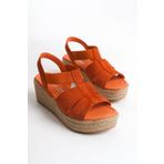 Elile Shoes Hakiki Deri Yumuşak Tabanlı 33-34-35-41-42-43-44-45 Numara Dolgu Topuk Sandalet