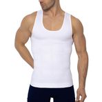 Elilom Beyaz Erkek Korse Shapewear Atlet Göbek Ve Göğüs Toparlayıcı Dik Duruş Sıkılaştırıcı Fit BEYAZ M