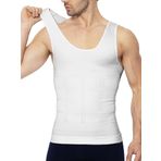 Elilom Erkek Korse Atlet – Göğüs (Jinekomasti) ve Göbek Toparlayıcı, Dik Duruş Destekli, Slim Fit İç Giyim (YUKKA) (Beyaz, M)