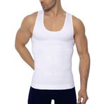 Elilom Erkek Shapewear Atlet - Göbek ve Göğüs Toparlayıcı, Dik Duruş Destekli Fit Korse Atlet BEYAZ M