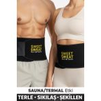 Elilom Termal Sauna Kemeri – Bel Göbek Eritme, Spor ve Terleme Korsesi, Toparlayıcı Unisex - Standart - Siyah