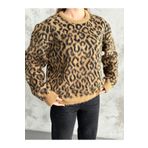 Elilook Kadın Leopar Desenli Şardonlu Triko Kazak