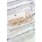 ELİMİN EMEĞİ BKP11049 Harmonyaura Pirinç Halka Model Gold Renk Kadın Set Küpe
