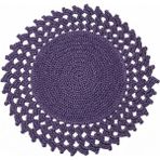 Elimin Emeği Mor Simli Makrome Tığ Işi El Örgüsü Supla 6 Kişilik - 32 x 32 cm
